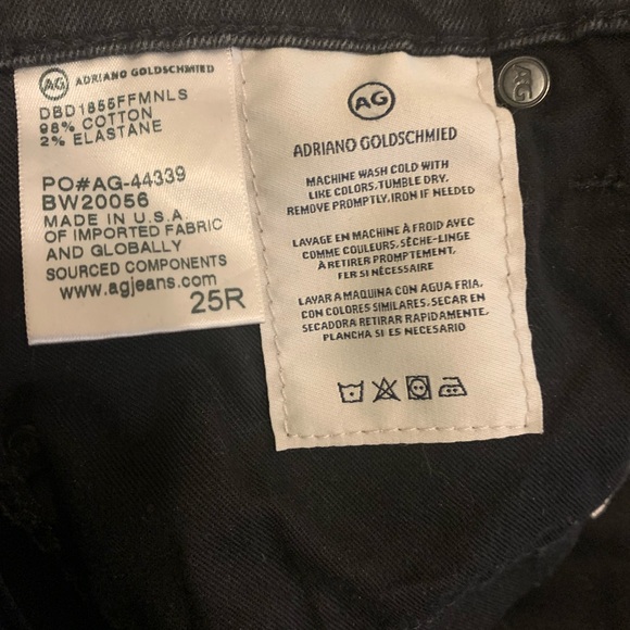AG Adriano Goldschmidt Black Jeans - The Prima Ankle Sz 25R - Picture 6 of 9